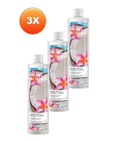 Avon Senses Aloha Monoi Tiare Flower and Coconut Scented Cream Shower Gel 500 Ml. Set of Three - Buy Online on GoSupps.com