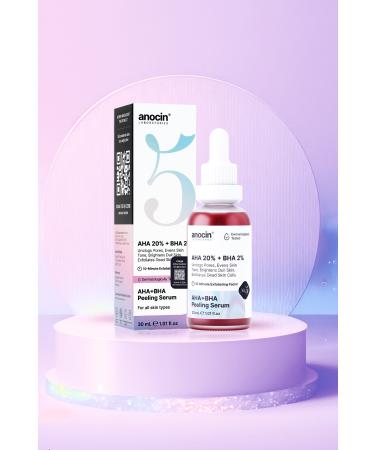 anocin AHA 20% + BHA 2% Revitalizing & Skin Tone Equalizing Red Peeling Skin Serum - Buy Online on GoSupps.com