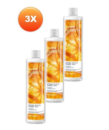 Avon Senses Orange Twist Orange and Jasmine Scented Shower Gel 500 Ml. Triple Set - Buy Online on GoSupps.com