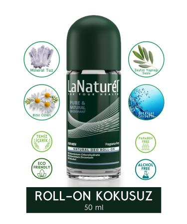 LaNaturel Roll On Unscented Men 50 ml - Buy Online on GoSupps.com