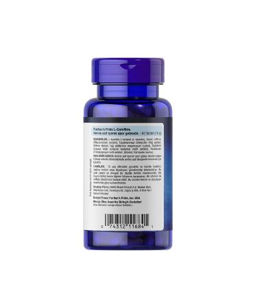 Puritan's Pride L-Carnitine 500 Mg 60 Tablets Unflavored - Buy Online on GoSupps.com