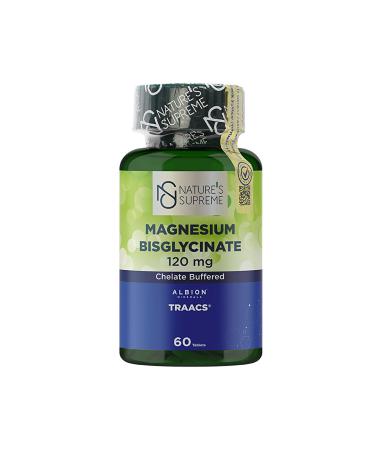 Natures Supreme Magnesium Bisglycinate 120 Mg 60 Tablets