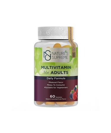 Natures Supreme Gummies Multivitamin For Adults 60 Chewable Form