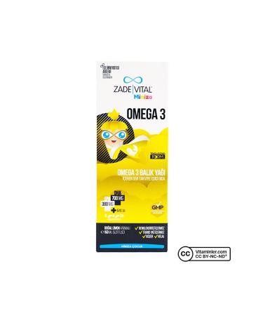 Zade Vital Miniza Omega 3 Fish Oil 150 ml - Buy Online on GoSupps.com