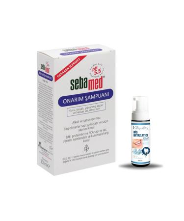 Sebamed Repair 200 ml Repair Dry and Damaged Hair Shampoo + Gift Teeth Whitening Foam