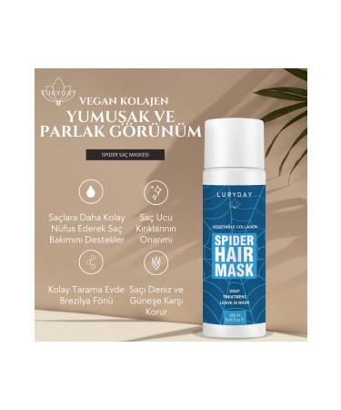 LURYDAY Professional Vegan Collagen Spider Hair Care Mask 250 Ml - Buy Online on GoSupps.com