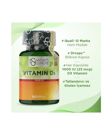 Natures Supreme Vitamin D3 1000 Iu 90 Capsules - Buy Online on GoSupps.com