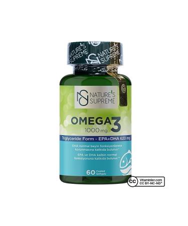 Natures Supreme Omega 3 1000 Mg 60 Capsules - Unflavored