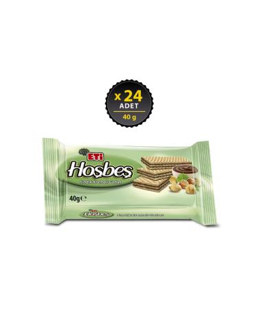 Eti Ho be Hazelnut Cream Wafer 40 g x 24 Pieces