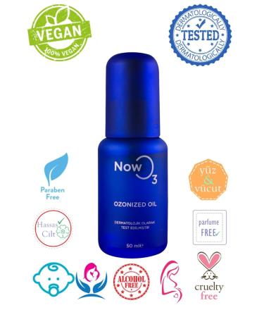 NOWO3 Blue Ozonized Oil - Ozone Oil 50 Ml Active Oxygen Damaged Skin Care - Buy Online on GoSupps.com