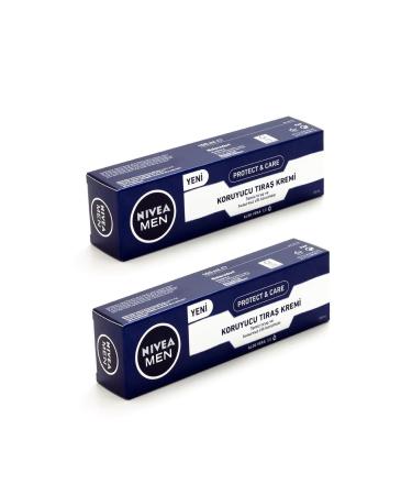NIVEA Shaving Cream 100 Ml. Protective X 2 Pieces