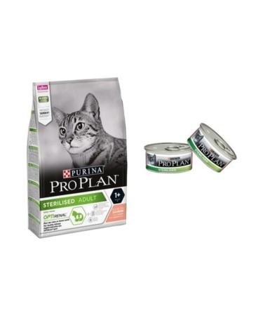 Pro Plan Pro Plan Sterilized Salmon Food 3 Kg + Pro Plan Sterilized Salmon Cat Food 85 G
