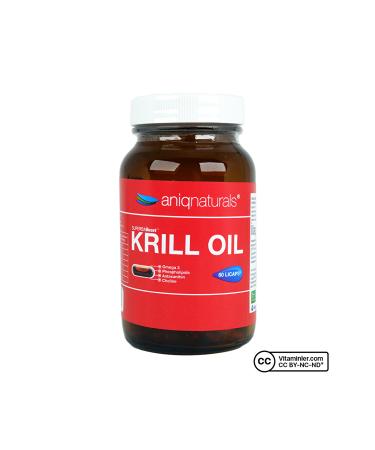 Aniqnaturals Superba Krill Oil Glass Bottle 60 Capsules