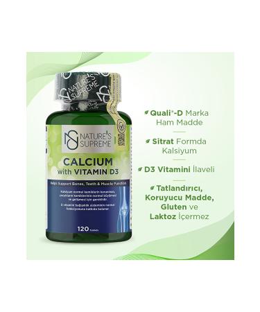 Natures Supreme Calcium With Vitamin D3 120 Tablets - Buy Online on GoSupps.com