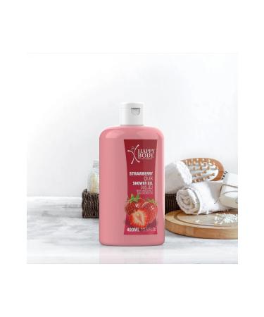 Happy Body Strawberry Scented Bath and Shower Gel 400ml
