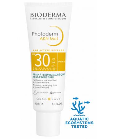 Bioderma Photoderm AKN Matte SPF30 Anti-Acne Sunscreen for Combination and Oily Skin 40ml
