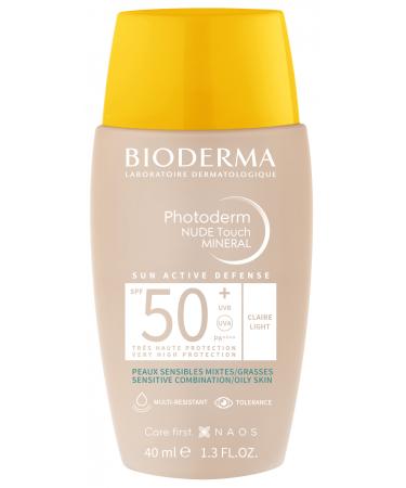 Bioderma Photoderm Nude Touch SPF50+ Light Sun Cream for Combination and Oily Skin 40 ml