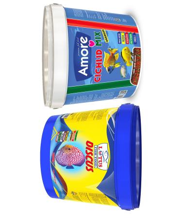 AMORE Ciclet Mix Granules 3kg Bucket Lotus Discus Granules 3kg Bucket Fish Food