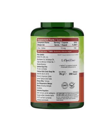 Natures Supreme Zinc 15 Mg 200 Capsules - Buy Online on GoSupps.com