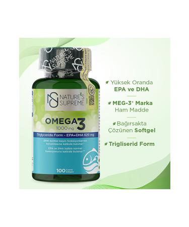Natures Supreme Omega 3 1000 Mg 100 Capsules - Buy Online on GoSupps.com
