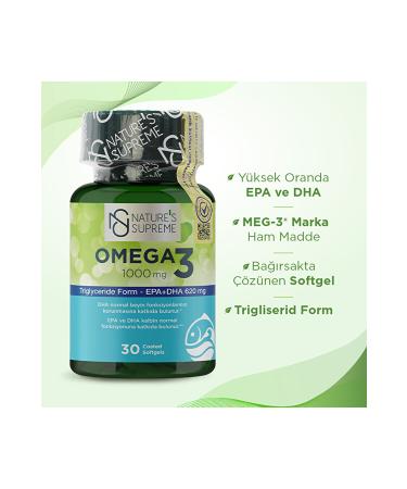 Natures Supreme Omega 3 1000 Mg 30 Capsules - Buy Online on GoSupps.com