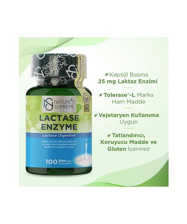 Natures Supreme Lactase Enzyme 100 Capsules 8681763380107 - Buy Online on GoSupps.com