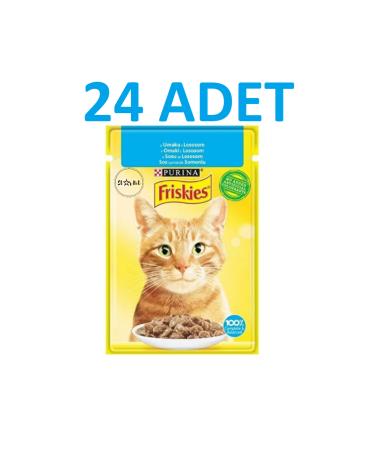 Friskies Adult Cat Food with Salmon 85 gr X 24 Pieces