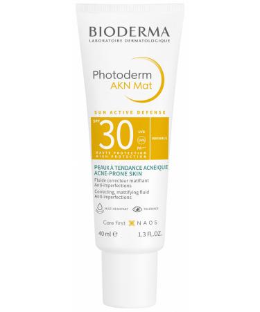 Bioderma Photoderm AKN Matte SPF30 Anti-Acne Sunscreen for Combination and Oily Skin 40ml - Buy Online on GoSupps.com