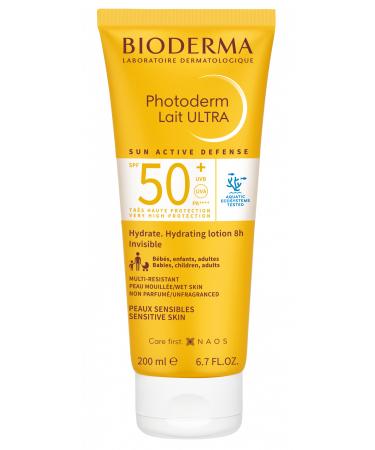 Bioderma Photoderm Lait Ultra SPF50+ Sunscreen for Medically Weakened Skin 200ml - Buy Online on GoSupps.com