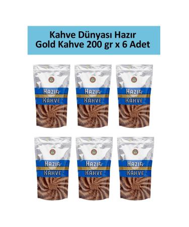 Coffee World Gold Instant Coffee 200 gr x 6 Pieces