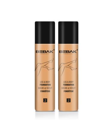 Bebak Leg Foundation Medium Tone Number 2 75 Ml 2 Pieces
