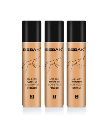 Bebak Leg Foundation Medium Tone Number 2 75 Ml 3 Pieces