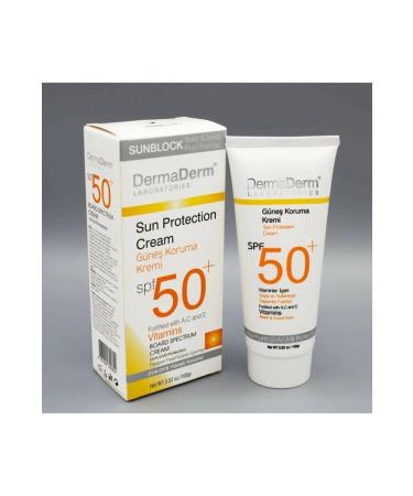 DermaDerm Spf 50 Sun Protection Cream 100 gr - Buy Online on GoSupps.com