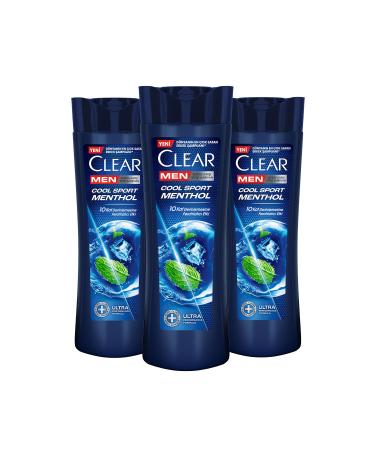 Clear Men Anti-Dandruff Shampoo Cool Sport Menthol Refreshing Menthol Effect 350 ml x 3 Pieces - Buy Online on GoSupps.com