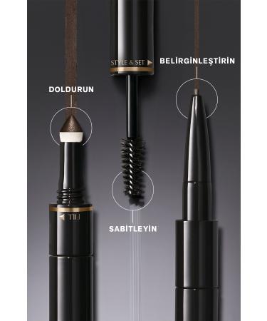 Estee Lauder Eyebrow Pencil - BrowPerfect 3D All-In-One Styler Multi-Tasker 08 Brunette - Buy Online on GoSupps.com