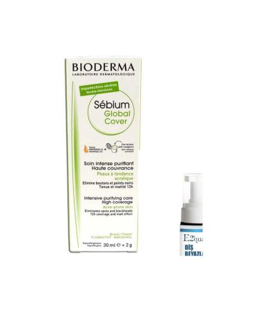 Bioderma Sebium Global Cover 30 ml + Gift Teeth Whitening Foam