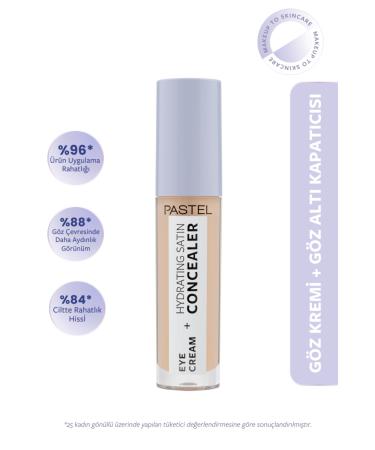 Pastel EYE CREAM HYDRAT NG SAT N LONG LAST NG CONCEALER -UNDER EYE CONCEALER 62 IVORY KEYON2557