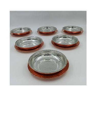 Batur Ticaret 6-piece Copper Dinner Kelle Pacha Beyran Soup Plate