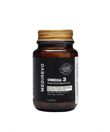 Medirevo Fish Oil Krill Oil Boric Acid Hemp Seed Oil Vitamin D3 Omega 3 Containing Astaxanthin
