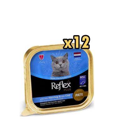 Reflex Plus Pate Herring and Cod Cat Canned Food 85 Gr x 12 Pieces