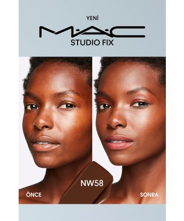 Mac 24 Hour Lasting Matte Foundation - Studio Fix Fluid Spf15 - Color: Nw58 - 30ml - Buy Online on GoSupps.com