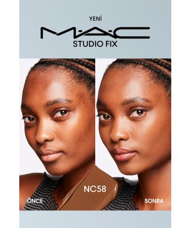 Mac 24 Hour Lasting Matte Foundation - Studio Fix Fluid Spf15 - Color: Nc58 - 30ml - Buy Online on GoSupps.com