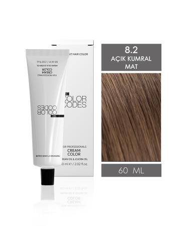 THE COLOR CODES CREAM COLOR HAIR DYE 8.2 LIGHT BLONDE ASH PEARL 60ML
