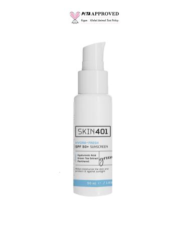 Skin401 Spf 50 Moisturizing & Refreshing (GREEN TEA HYDRA FRESH) Sun Cream 50 ml - Buy Online on GoSupps.com