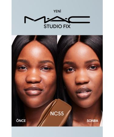 Mac 24 Hour Lasting Matte Foundation - Studio Fix Fluid Spf15 - Color: Nc55 - 30ml - Buy Online on GoSupps.com