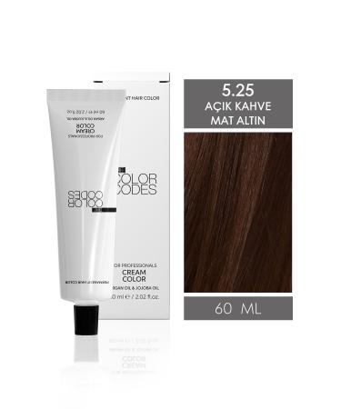 THE COLOR CODES CREAM COLOR 5.25 LIGHT BROWN MATTE GOLD 60ML