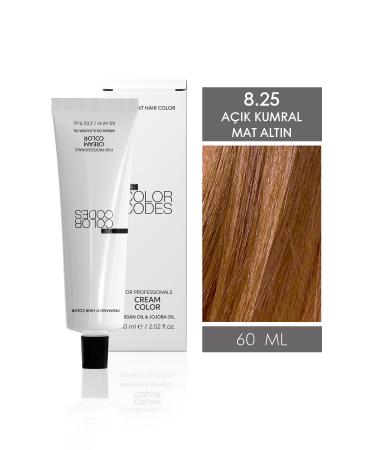 THE COLOR CODES CREAM COLOR 8.25 LIGHT BLONDE MATTE GOLD 60ML