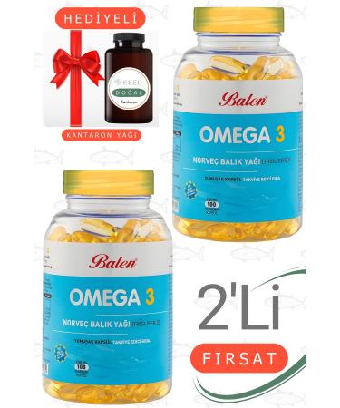 Balen Omega 3 Norwegian Fish Oil () 1380 Mg 100 Capsules 2-Piece Set