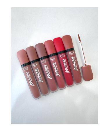 Roesia Rose Cosmetics Rose Amazing Matte 6-Piece Lipstick Series & Lip Gloss - Buy Online on GoSupps.com
