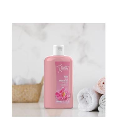 Happy Body Rose Scented Bath and Shower Gel 400ml